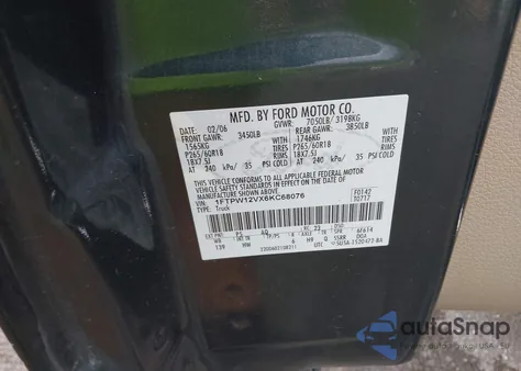 2006 Ford F-150 Lariat/Xlt from USA, damaged, VIN 1FTPW12VX6KC68076